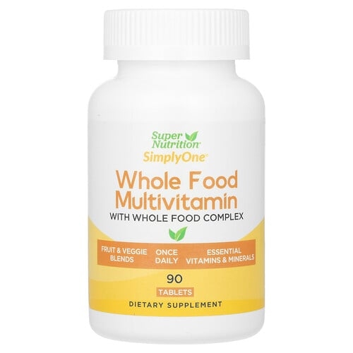 Super Nutrition Simplyone Whole Food Multivitamin With Vitamin A C Minerals And Enzymes 90 Tablets product image