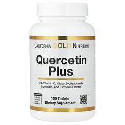 California Gold Nutrition Quercetin Plus With Quercetin Vitamin C Citrus Bioflavonoids Bromelain And Turmeric 100 Tablets