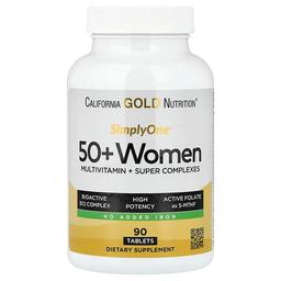 California Gold Nutrition Simplyone 50 Women Multivitamin Super Complexes With Vitamin A Vitamin C Minerals And Botanicals Iron Free 90 Tablets
