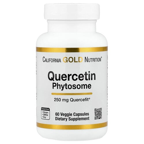 California Gold Nutrition Quercetin Phytosome Quercefit 250 Mg 60 Veggie Capsules product image