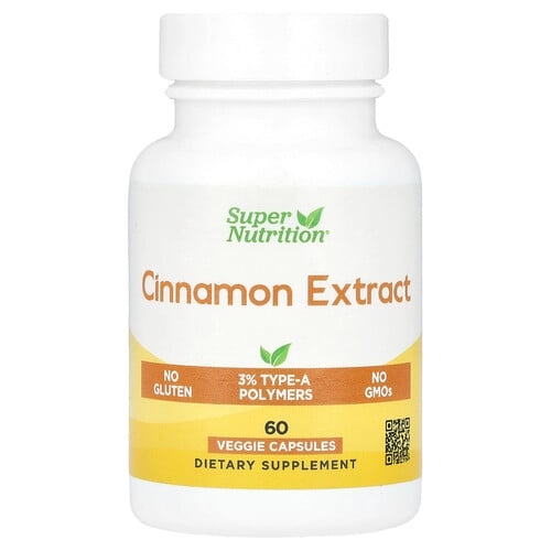 Super Nutrition Cinnamon Extract 60 Veggie Capsules 250 Mg Per Capsule product image
