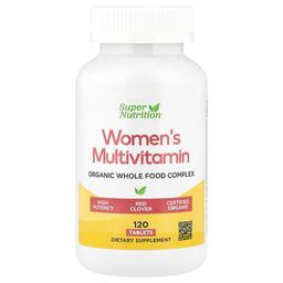 Super Nutrition Organic Whole Food Women S Multivitamin With Vitamin A Organic Amla Extract Organic Sunflower Extract And Organic Moringa Extract 120 Tablets