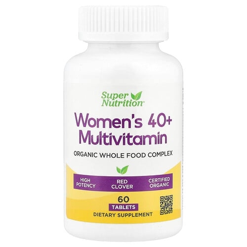 Super Nutrition Organic Whole Food Women S 40 Multivitamin With Organic Amla Extract Organic Sunflower Extract Organic Moringa Extract And Organic Shiitake Extract 60 Tablets product image