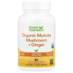 Super Nutrition Organic Maitake Mushroom Ginger 60 Veggie Capsules