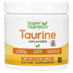 Super Nutrition Taurine Unflavored 7 05 Oz 200 G