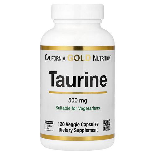 캘리포니아 골드 뉴트리션 California Gold Nutrition, 타우린, 베지 캡슐 120정(캡슐 1정당 500mg) product image