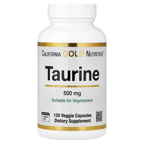 California Gold Nutrition Taurine 120 Veggie Capsules 500 Mg Per Capsule product image