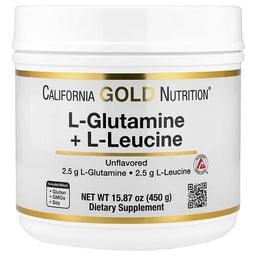 California Gold Nutrition L Glutamine L Leucine Unflavored 15 87 Oz 450 G