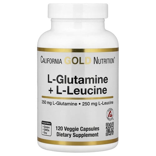 California Gold Nutrition L Glutamine L Leucine 120 Veggie Capsules product image