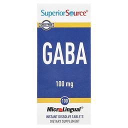 Superior Source Gaba 100 Mg 100 Microlingual Instant Dissolve Tablets