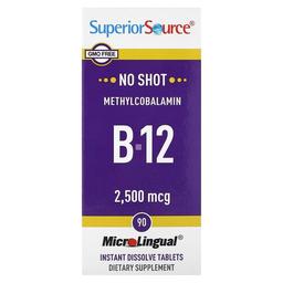 Superior Source Methylcobalamin B 12 2 500 Mcg 90 Instant Dissolve Tablets