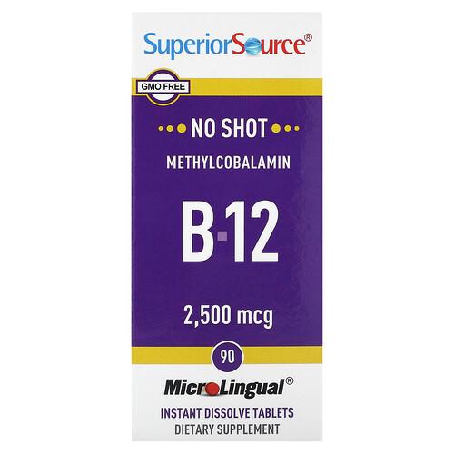 Superior Source Methylcobalamin B 12 2 500 Mcg 90 Instant Dissolve Tablets product image