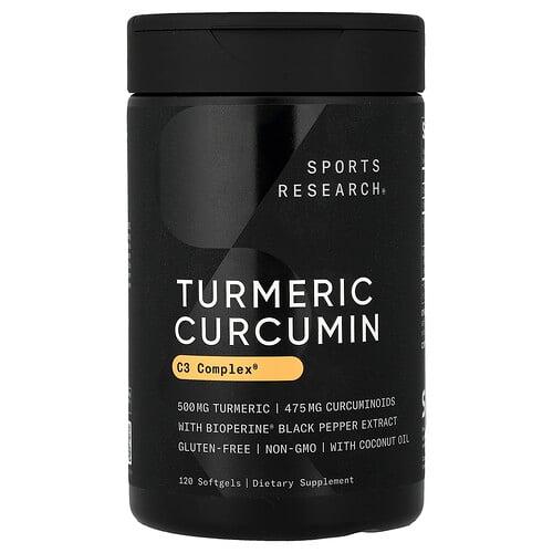 Sports Research Turmeric Curcumin 120 Softgels product image