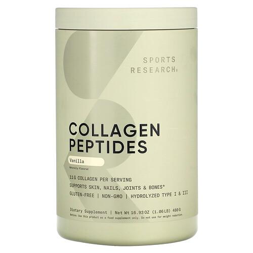 Sports Research Collagen Peptides Vanilla 1 06 Lb 480 G product image