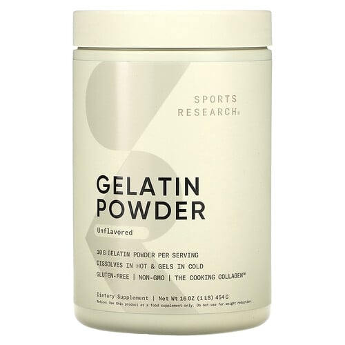 Sports Research Gelatin Powder Unflavored 1 Lb 454 G product image