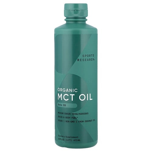 Sports Research Organic Mct Oil Keto C8 16 Fl Oz 473 Ml product image