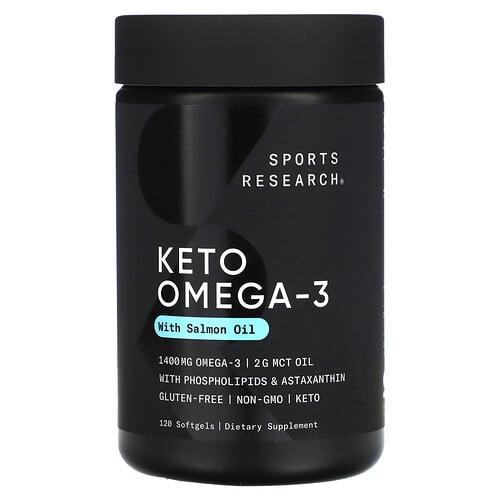 Sports Research Keto Omega 3 With Salmon Oil 120 Softgels product image