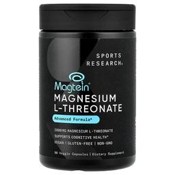 Sports Research Magtein Magnesium L Threonate 90 Veggie Capsules 666 Mg Per Capsule