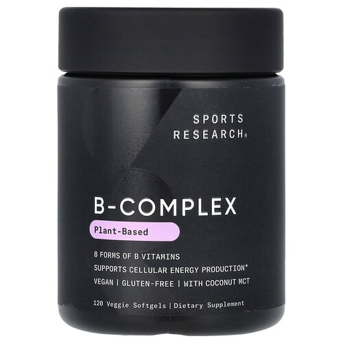 Sports Research B Complex Plant Based 120 Veggie Softgels product image