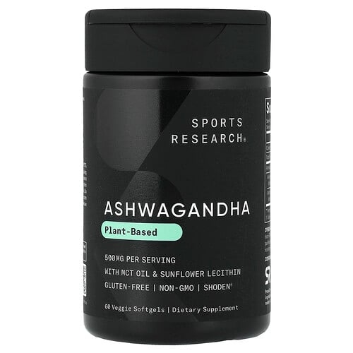Sports Research Ashwagandha Plant Based 60 Veggie Softgels 250 Mg Per Softgel product image