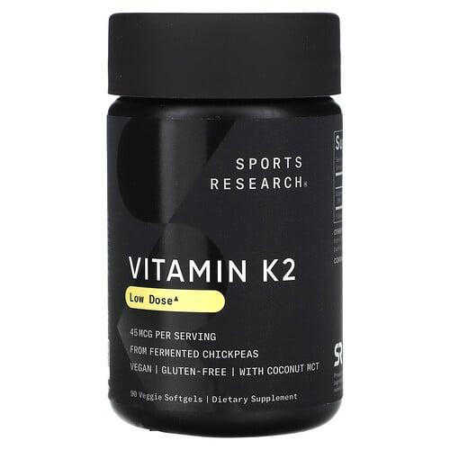 Sports Research Vitamin K2 Low Dose 45 Mcg 90 Veggie Softgels product image