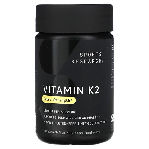 Sports Research Vitamin K2 180 Mcg 60 Veggie Softgels product image