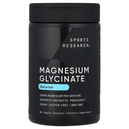 Sports Research Magnesium Glycinate 90 Veggie Capsules 80 Mg Per Capsule
