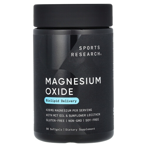 Sports Research Magnesium Oxide 420 Mg 90 Softgels product image