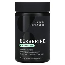 Sports Research Berberine With Coconut Oil 500 Mg 90 Softgels