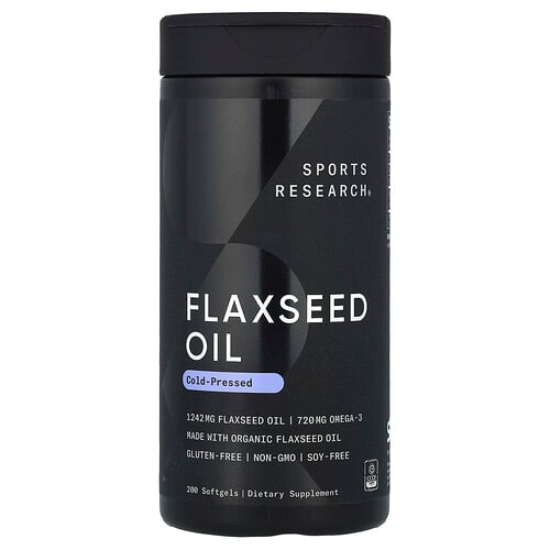 Sports Research Flaxseed Oil 200 Softgels product image