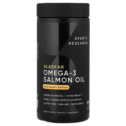 Sports Research Alaskan Omega 3 Salmon Oil Wild Caught Sockeye 180 Softgels product image