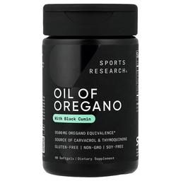 Sports Research Oil Of Oregano With Black Cumin 60 Softgels