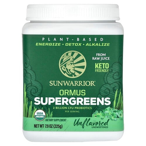 Sunwarrior Ormus Supergreens Unflavored 7 9 Oz 225 G product image
