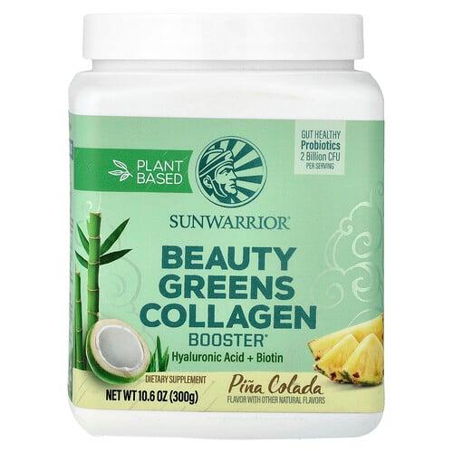 Sunwarrior Plant Based Beauty Greens Collagen Booster Pina Colada 10 6 Oz 300 G product image