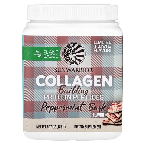 Sunwarrior Plant Based Collagen Peppermint Bark 6 17 Oz 175 G product image