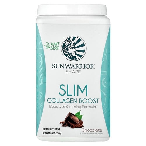 Sunwarrior Shape Slim Collagen Boost Chocolate 1 65 Lb 750 G product image