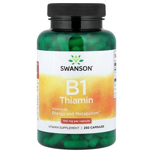 Swanson Vitamins Vitamin B1 Thiamin 100 Mg 250 Capsules product image