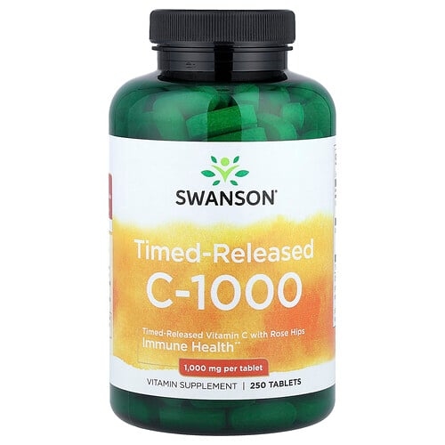 Swanson Vitamins Vitamin C 1000 With Rose Hips Timed Released 1 000 Mg 250 Tablets product image