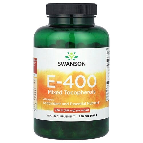Swanson Vitamins Vitamin E 400 Mixed Tocopherols 400 Iu 268 Mg 250 Softgels product image