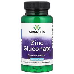 Swanson Vitamins Zinc Gluconate 30 Mg 250 Tablets