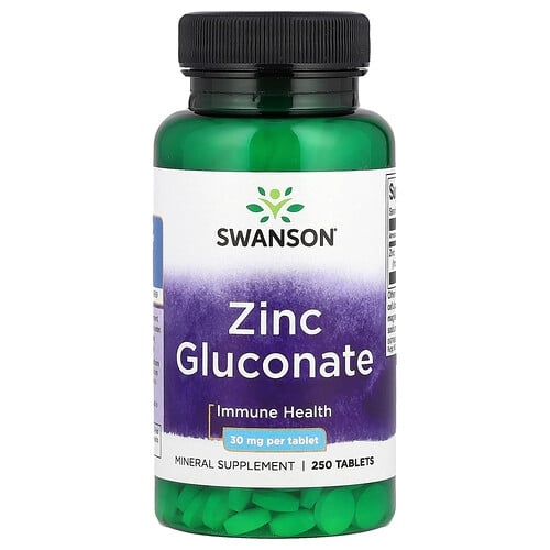 Swanson Vitamins Zinc Gluconate 30 Mg 250 Tablets product image