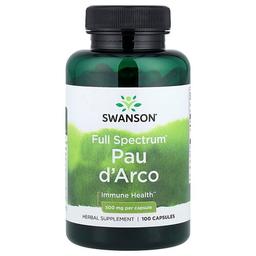 Swanson Vitamins Full Spectrum Pau D Arco 500 Mg 100 Capsules