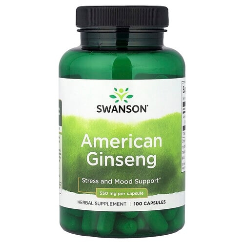 Swanson Vitamins American Ginseng 550 Mg 100 Capsules product image