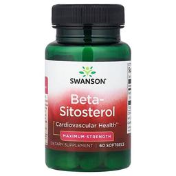Swanson Vitamins Beta Sitosterol Maximum Strength 60 Softgels 160 Mg Per Softgel