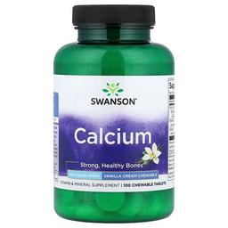 Swanson Vitamins Calcium Vanilla Cream 100 Chewable Tablets