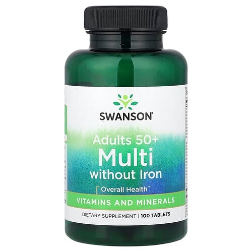 Swanson Vitamins Adults 50 Multi Without Iron 100 Tablets product image