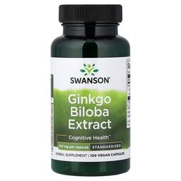 Swanson Vitamins Ginkgo Biloba Extract Standardized 120 Mg 100 Vegan Capsules