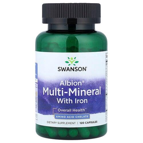 Swanson Vitamins Albion Multi Mineral With Iron 120 Capsules product image