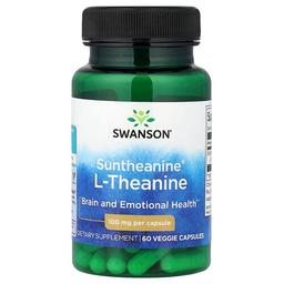 Swanson Vitamins Suntheanine L Theanine 100 Mg 60 Veggie Capsules