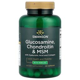 Swanson Vitamins Glucosamine Chondroitin Msm With Hyaluronic Acid And Collagen 90 Capsules